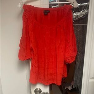 Sanctuary Vibrant Red Off-Shoulder Blouse